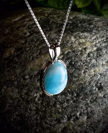 Larimar Hänge 925 Sterling Silver