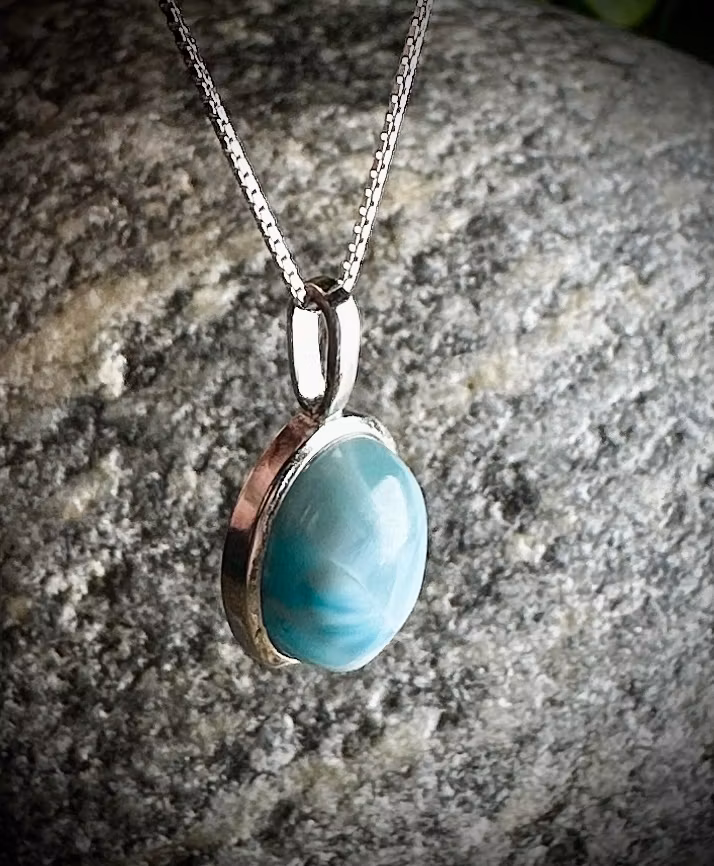 Larimar Hänge 925 Sterling Silver