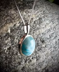 Larimar Hänge 925 Sterling Silver