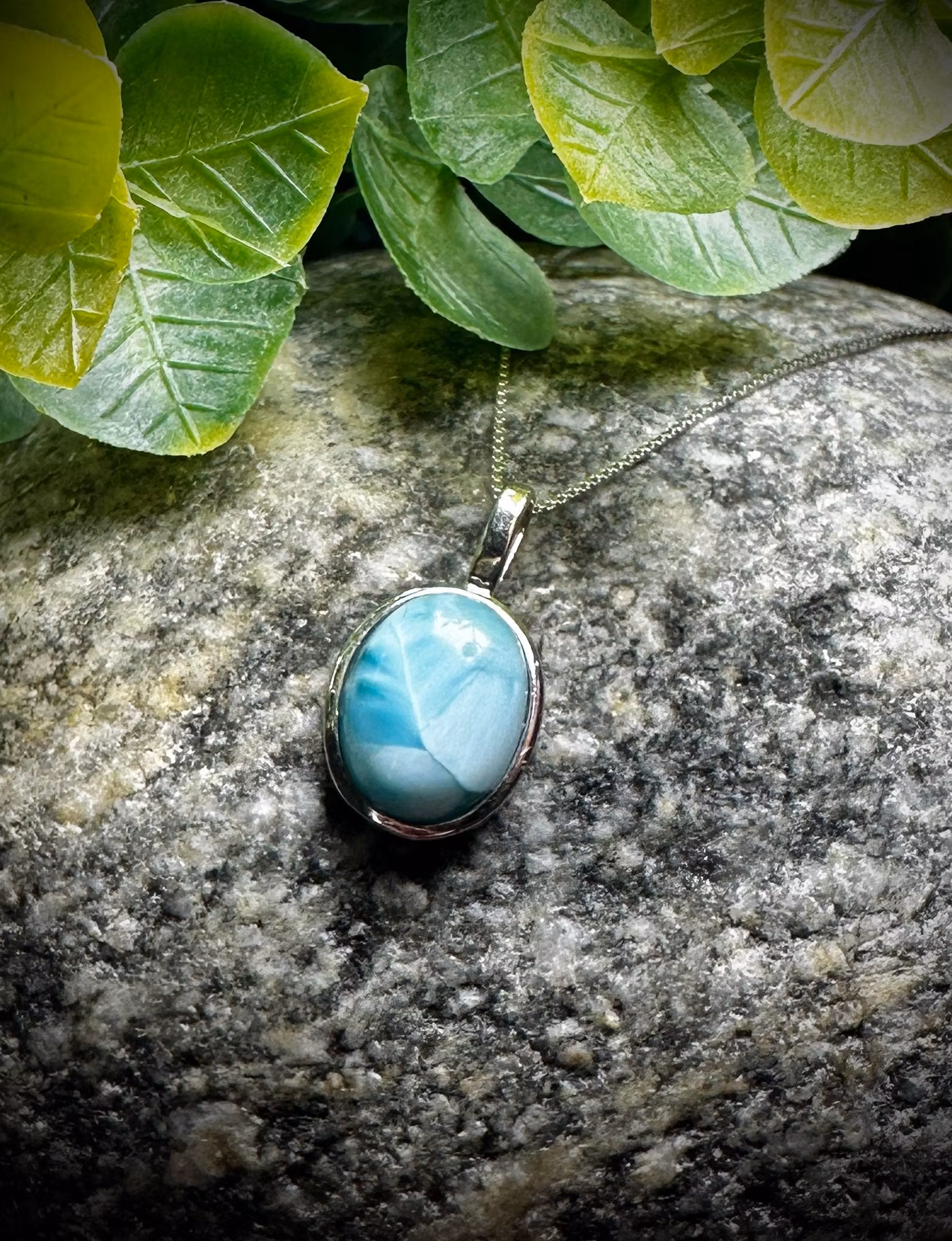 Larimar Hänge 925 Sterling Silver