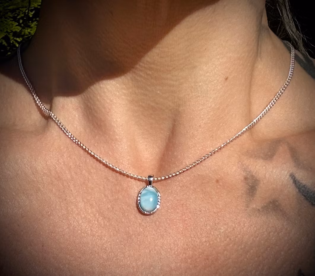 Larimar Hänge 925 Sterling Silver