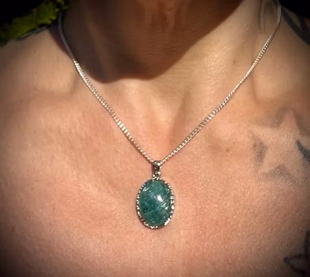 Smaragd Hänge 925 Sterling Silver