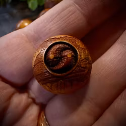 Yin & Yang Sandelträ Pärla Hålad | 20 mm