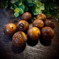 Yin & Yang Sandelträ Pärla Hålad | 20 mm