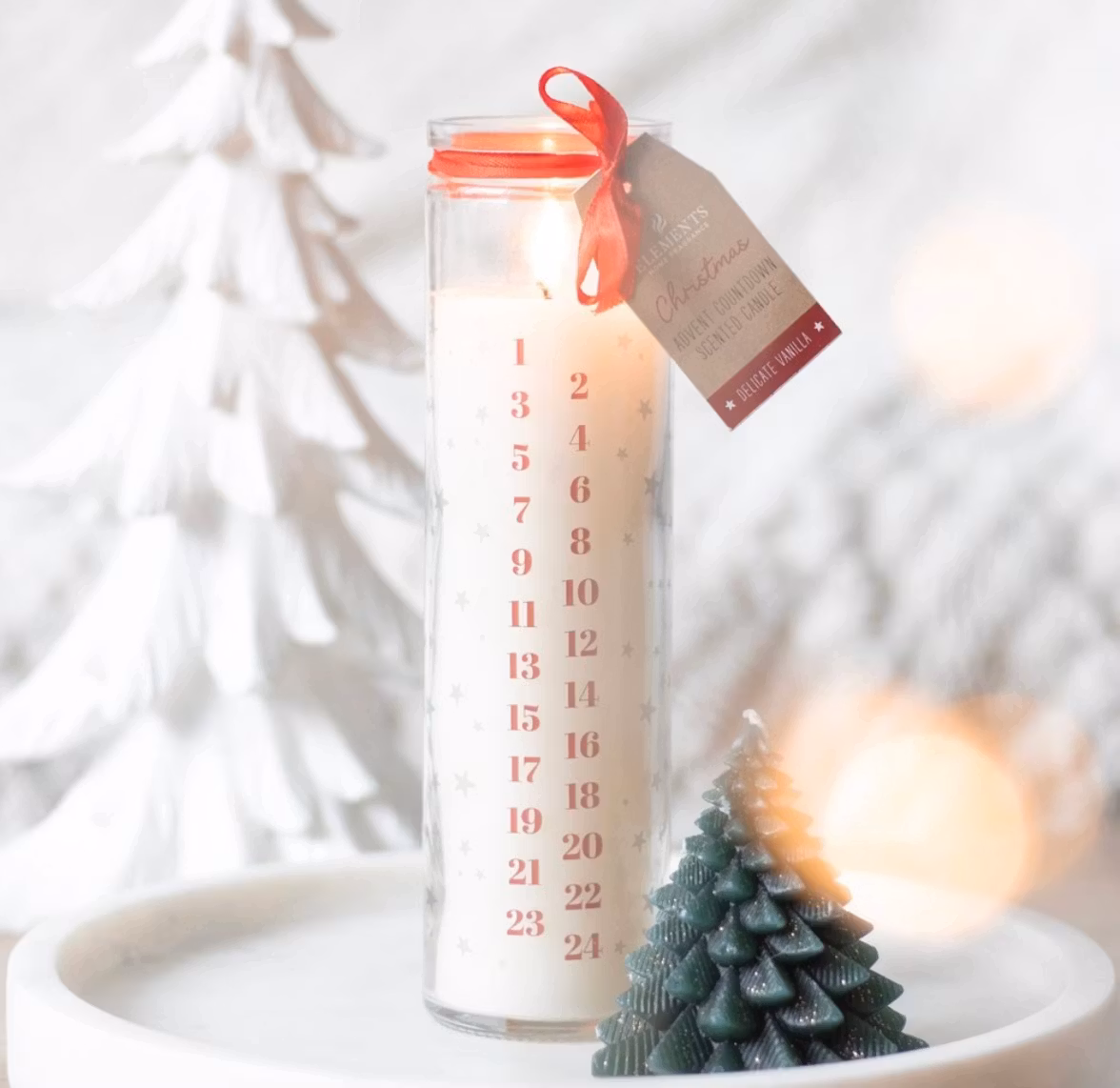White Vanilla Adventsljus | VEGAN