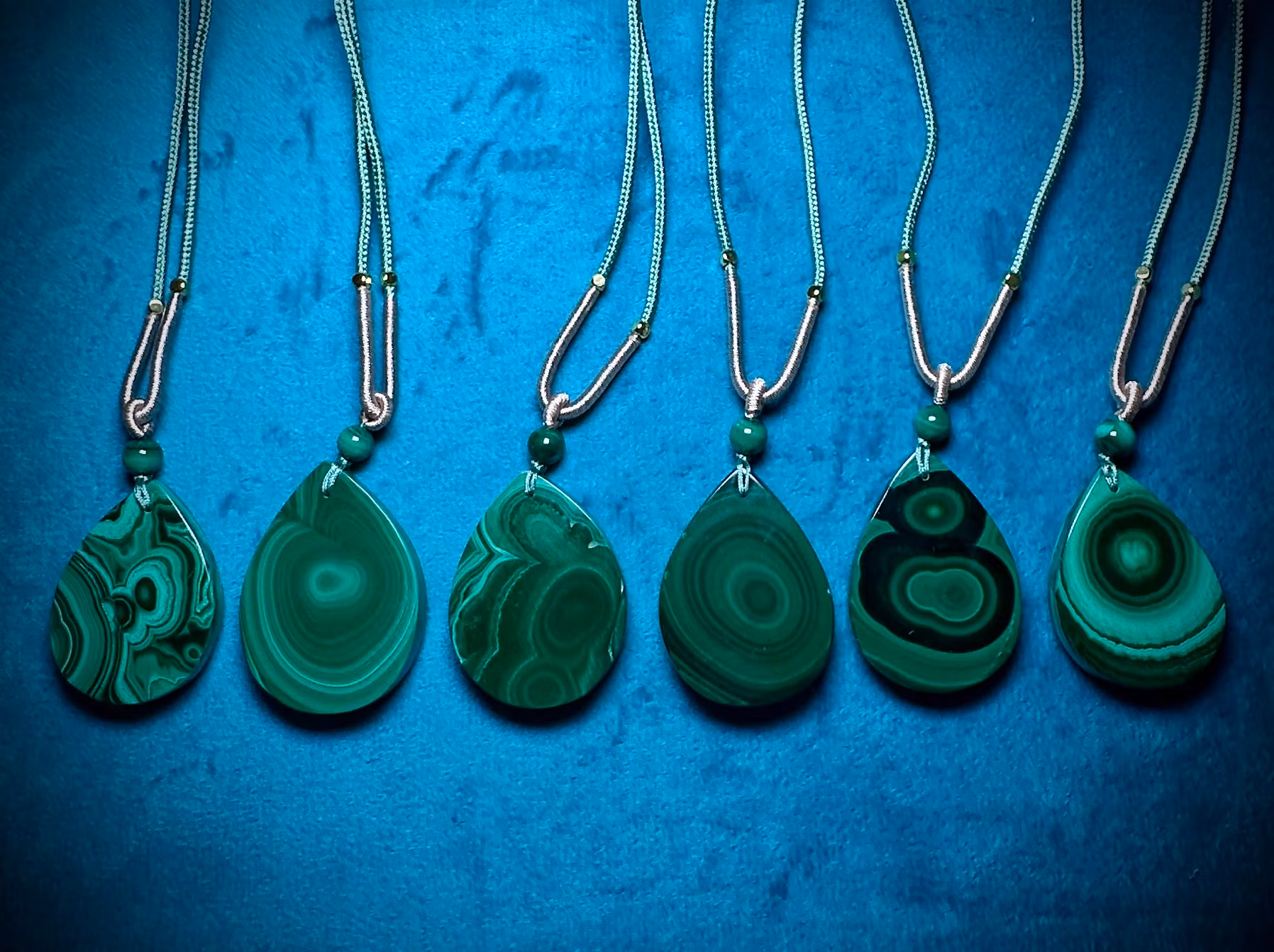 Malakit med Bärnsten Halsband | Justerbar