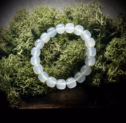 Vit Agat Armband | 10-11 mm