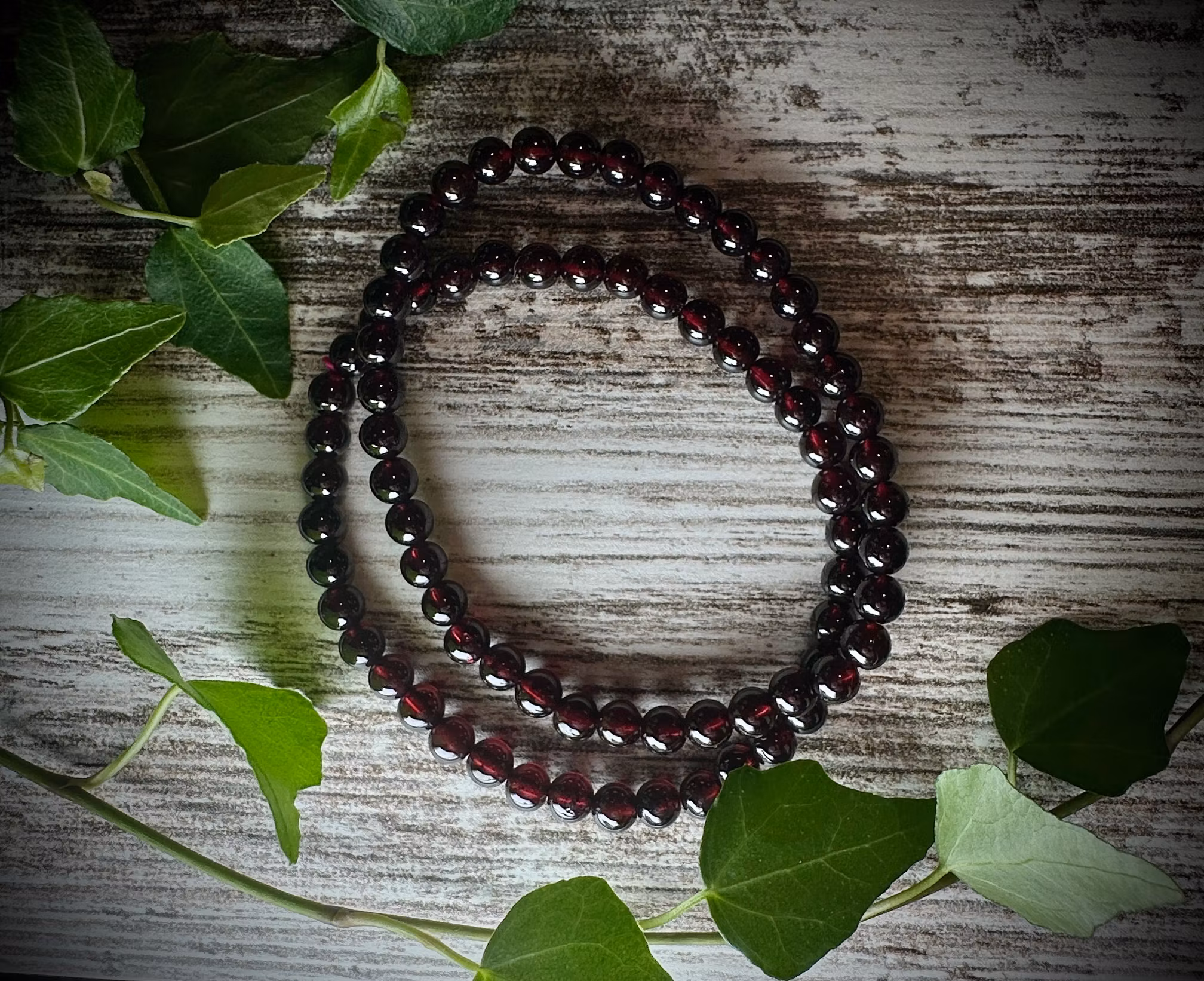 Röd Granat Armband