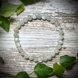 Grön Månsten Armband | 7 mm