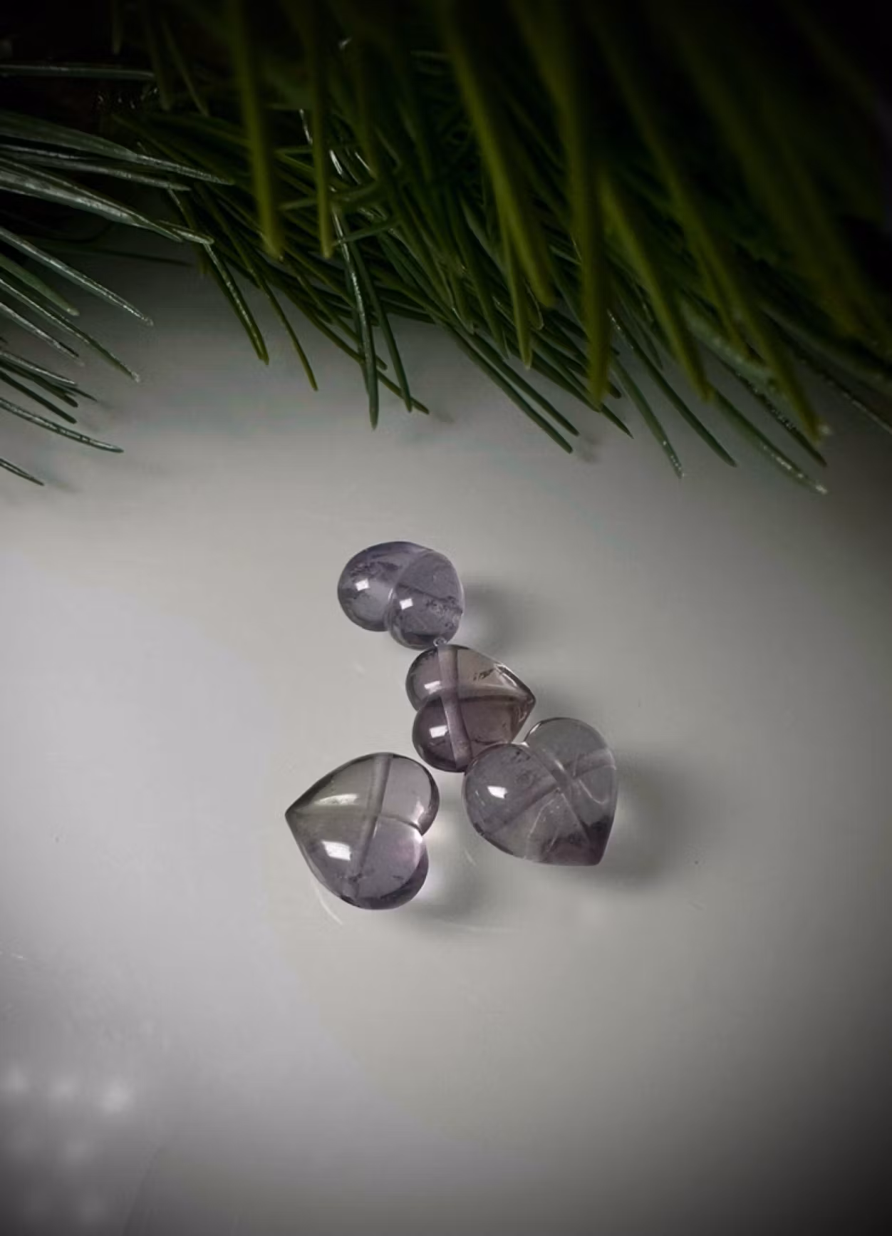 Hålad Pärla Hjärta Ametrin