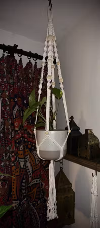 Handgjord Makramé Ampel | Indonesien 1 m