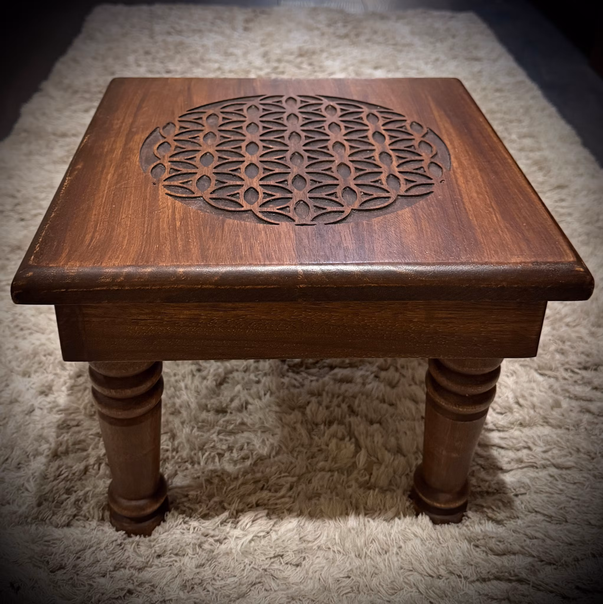 Altarbord | Flower Of Life | Akacia Trä