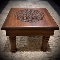 Altarbord | Flower Of Life | Akacia Trä