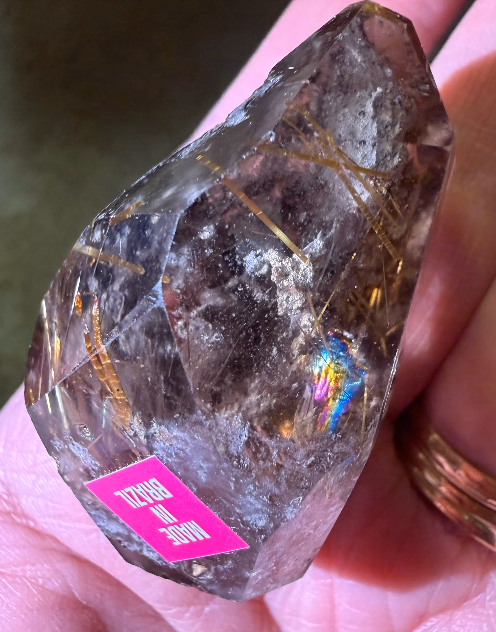 Lodolitkvarts med Guldrutiler