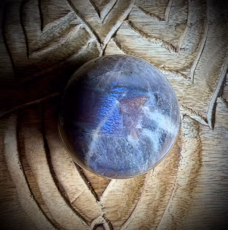 Svart Månsten med Arusha Solsten Klot