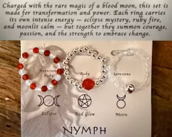 NYMPH Pärlringar | Blood Moon Silverpläterade