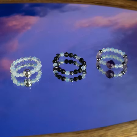 NYMPH Pärlringar | Full Moon Silverpläterade