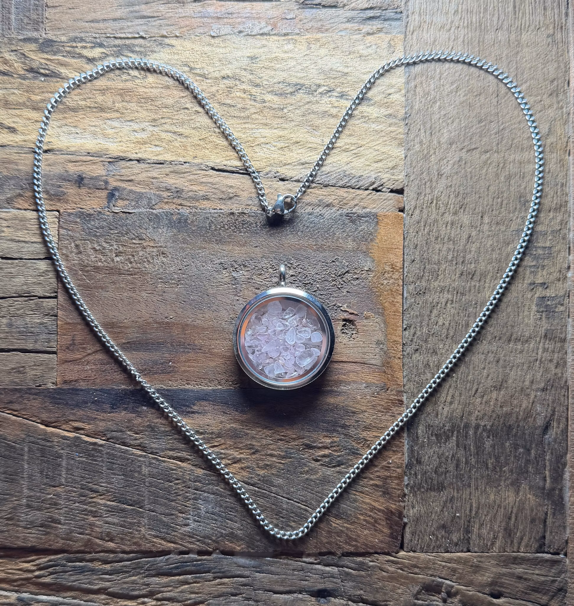 Öppningsbar Minnesberlock med tillhörande kedja | Rostfritt Stål