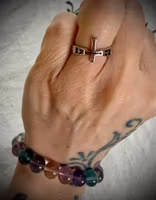 Justerbar Ring i Rostfritt Stål | Kors