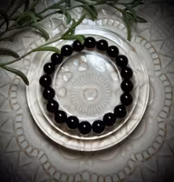 Svart Obsidian Armband | 10 mm
