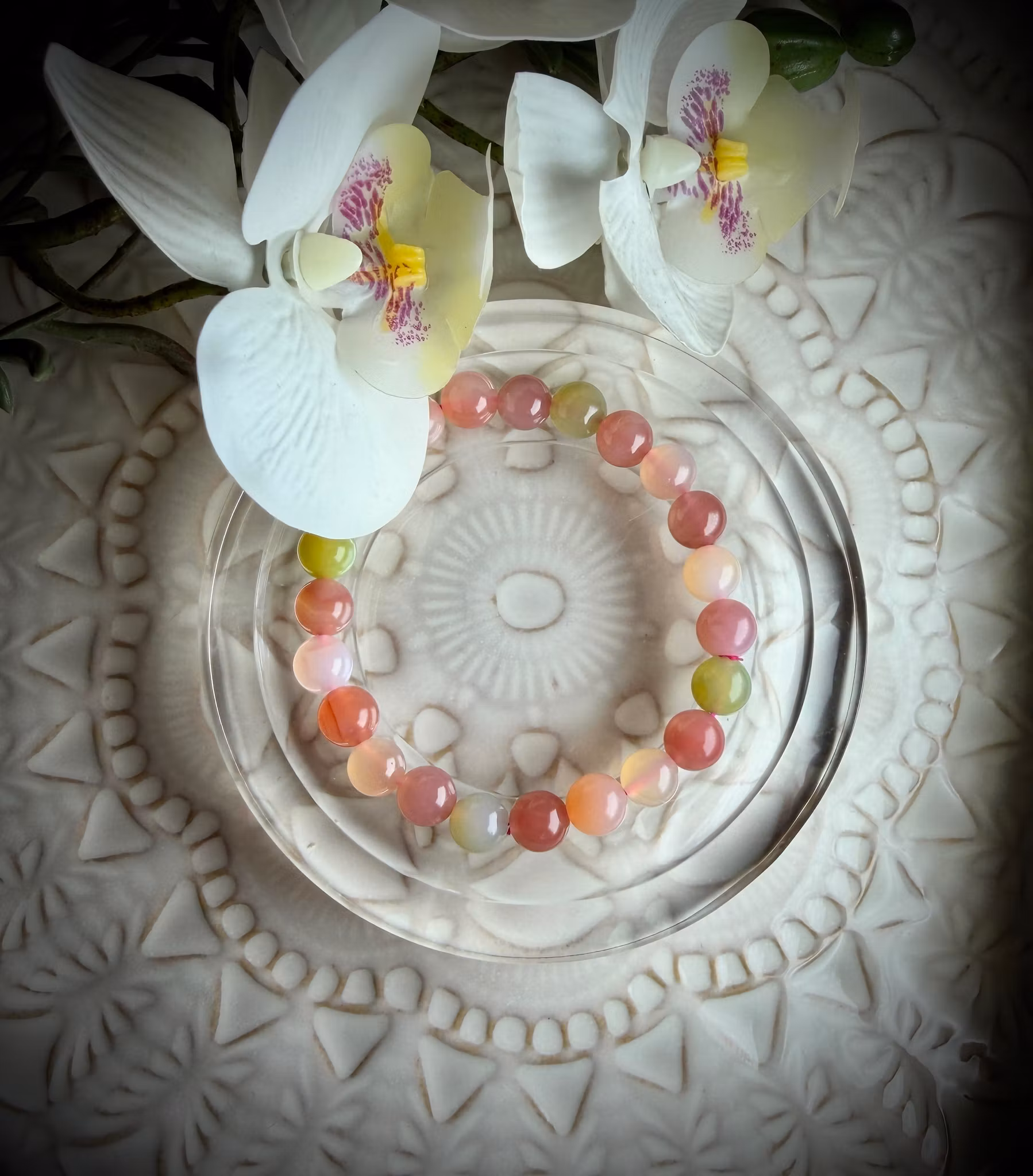 Yanyuan Agat ”Moder Jords Regnbåge” Armband