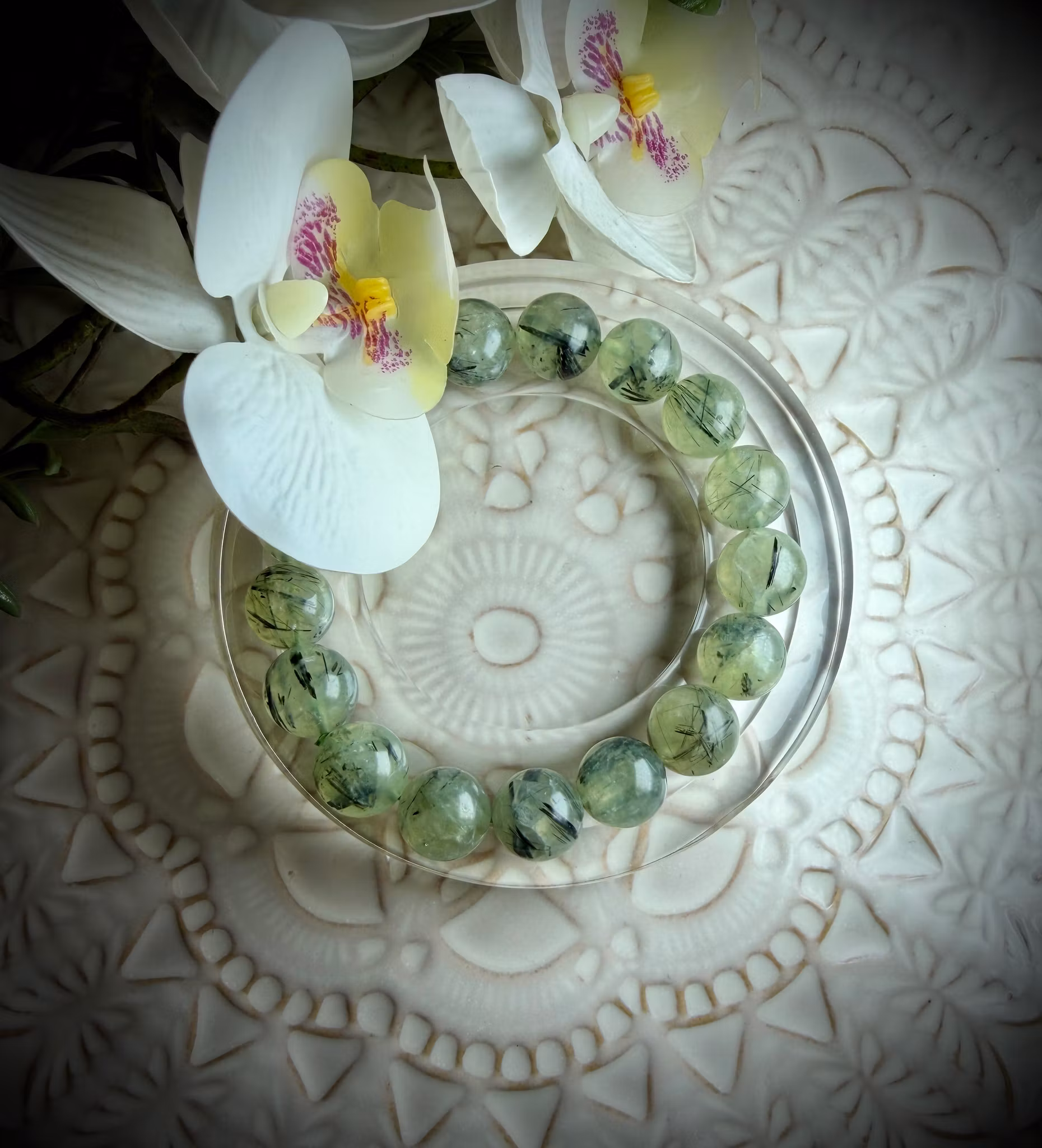 Prehnit Armband | 12-13 mm