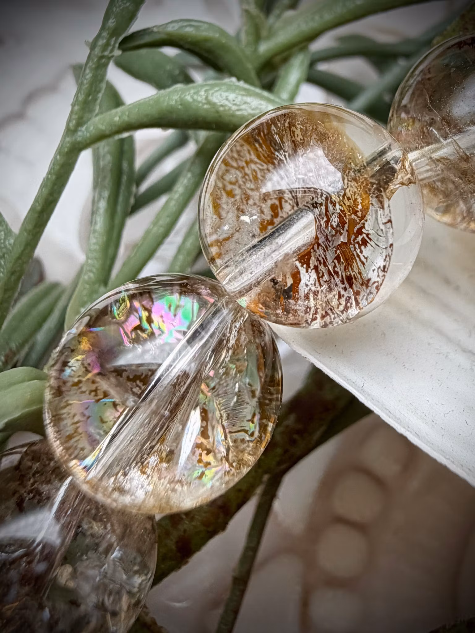 Dendritisk Kvarts Armband | 12 mm