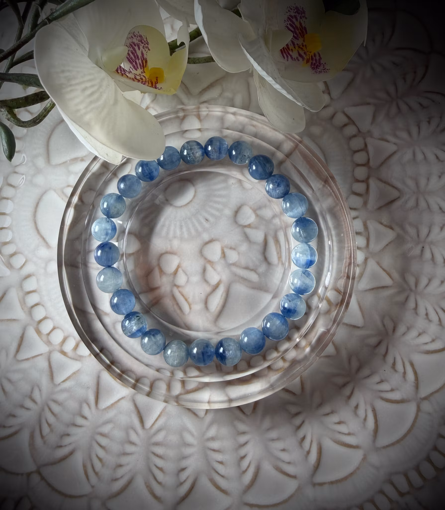 Blå Kyanit Armband | 8 mm