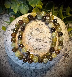 Grön Granat Armband | 6 mm HK