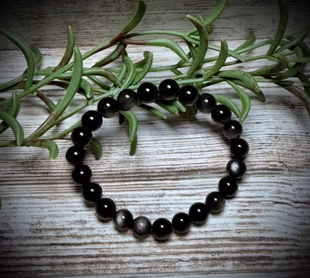 Silverobsidian Armband | 8-9 mm