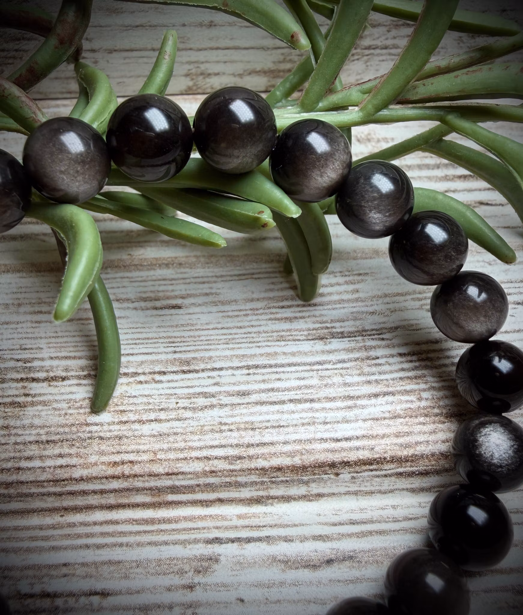 Silverobsidian Armband | 8-9 mm