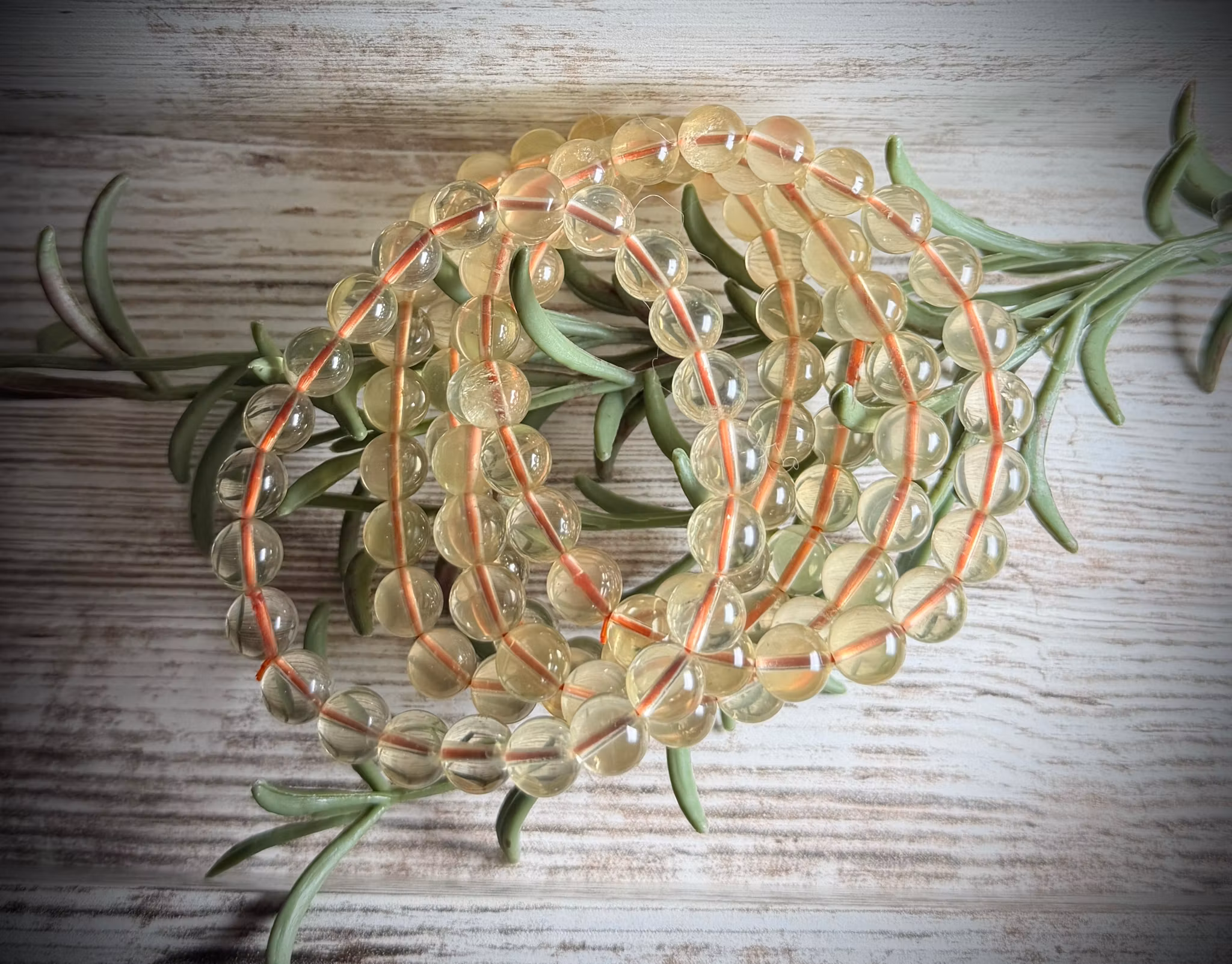 Naturlig Citrin Armband | 8-9 mm