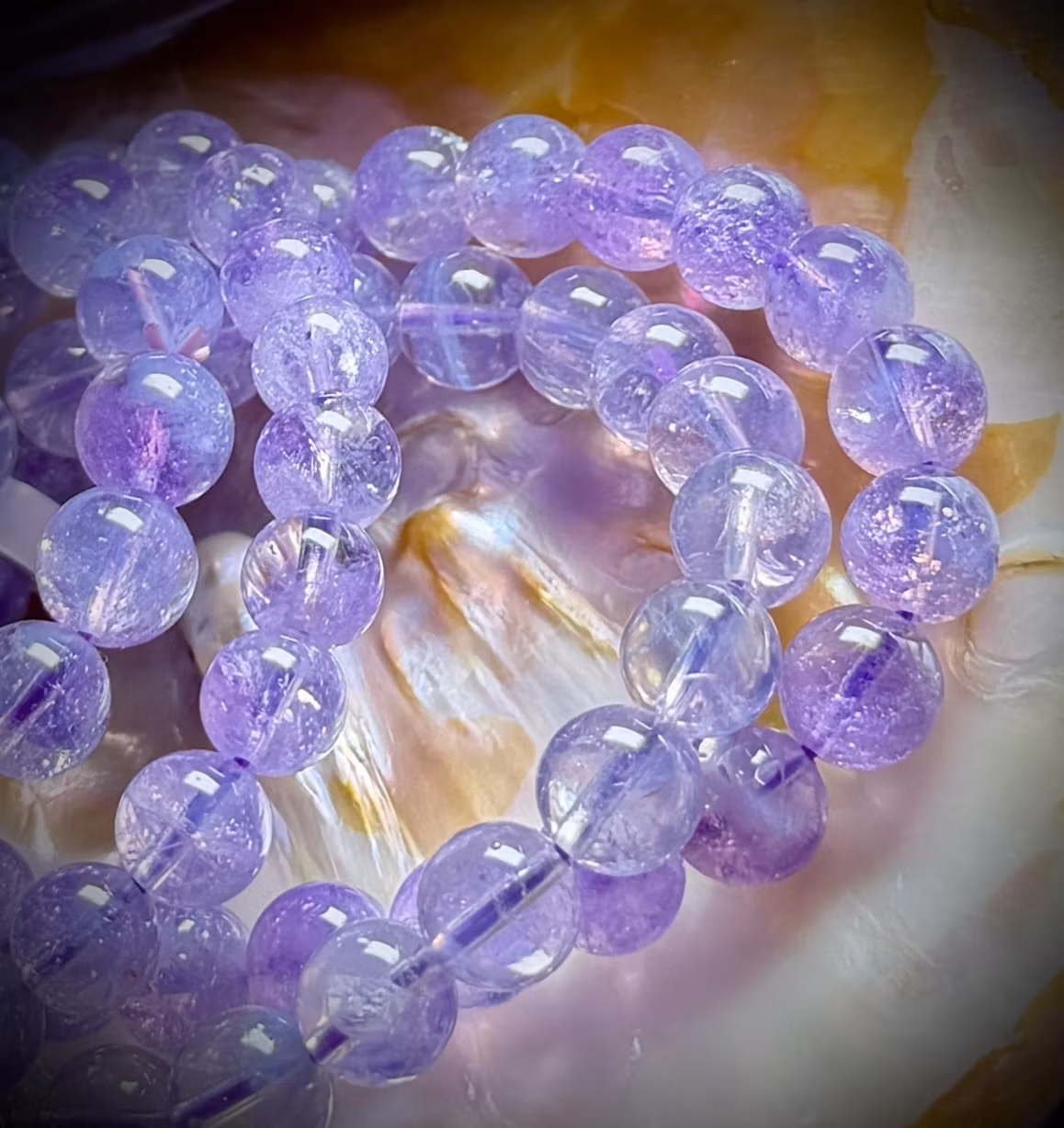 Lavender Moon | Lavendelmånkvarts Armband | 8-9 mm