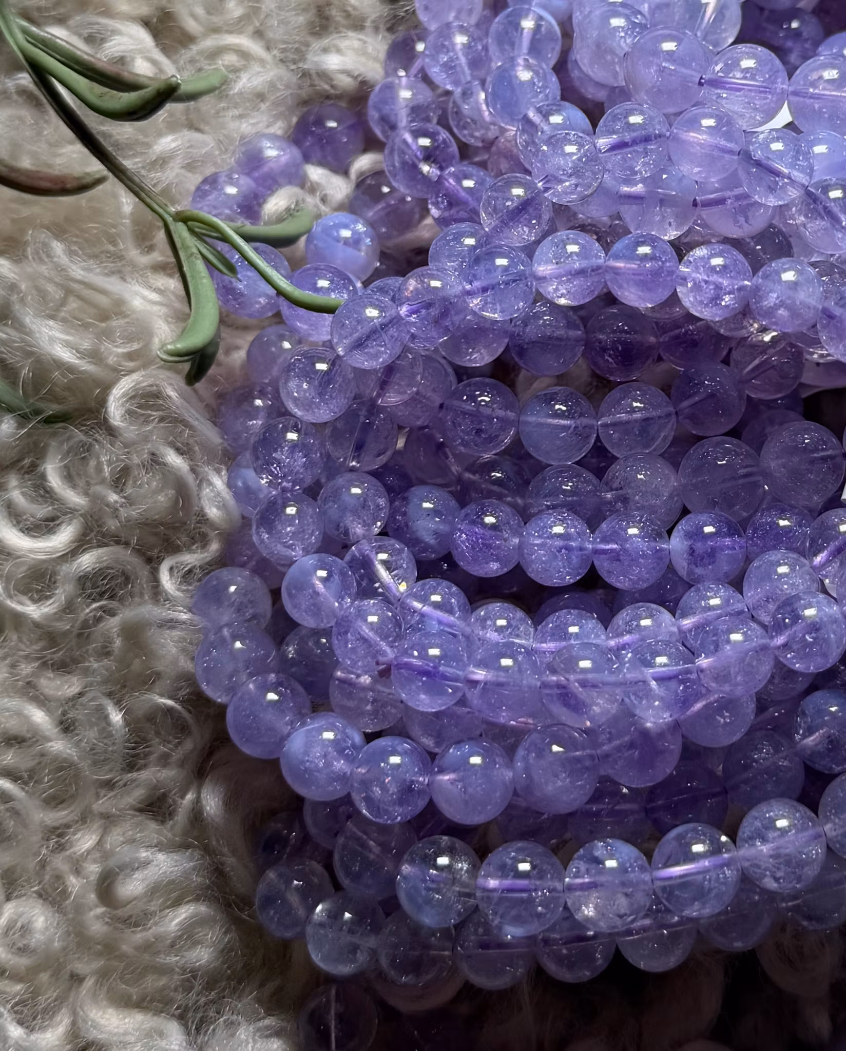 Lavender Moon | Lavendelmånkvarts Armband | 8-9 mm