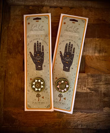 SONG OF INDIA PUREWORKS Rökelsepinnar | Celestial Magic Evil Eye Protection + Glittrig Rökelsehållare