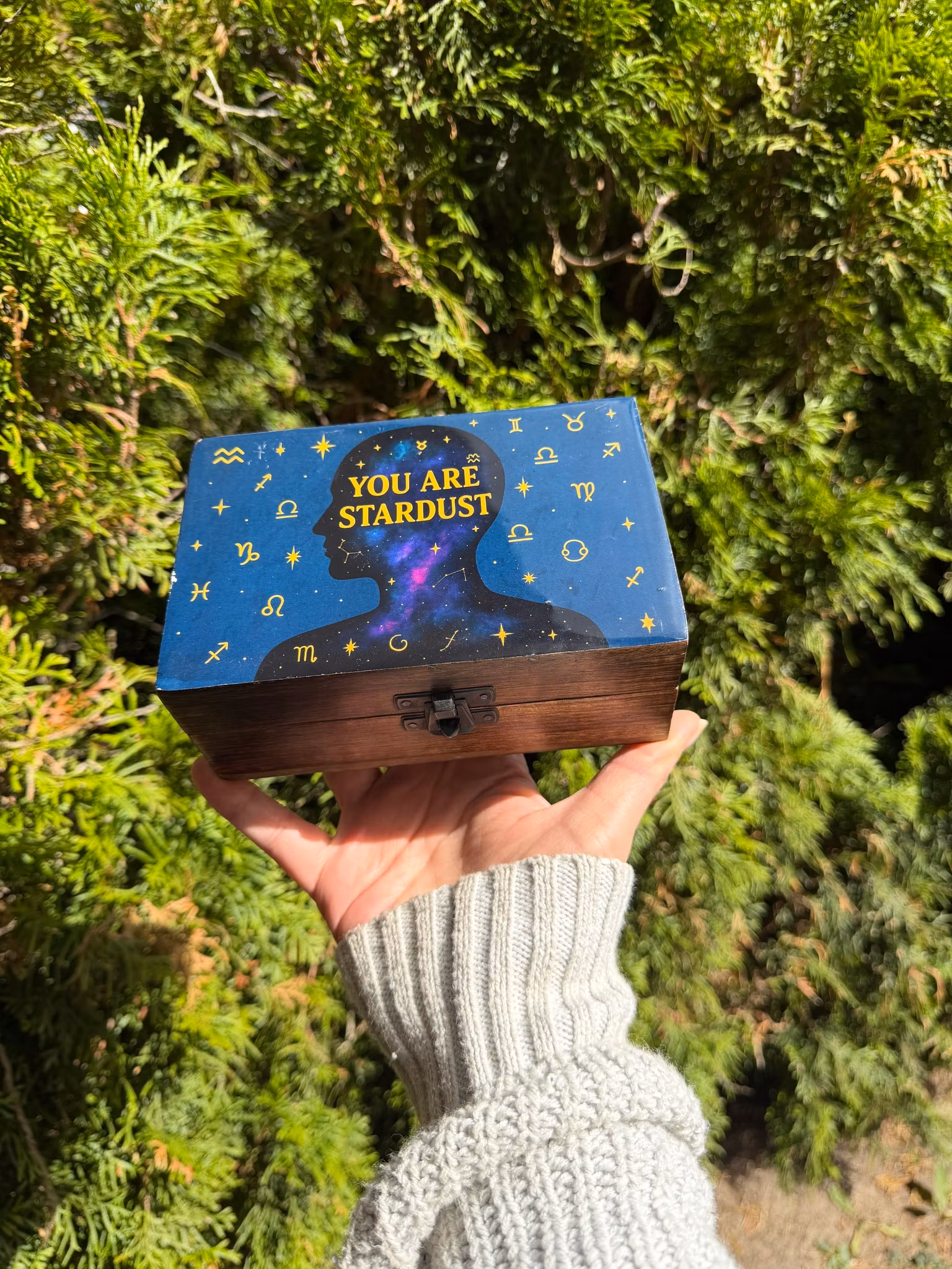 Handgjord Glaserad Förvaringsbox ”You Are Stardust” | Indien