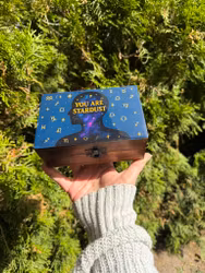 Handgjord Glaserad Förvaringsbox ”You Are Stardust” | Indien