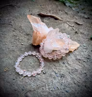 Rosa Samadhi Himalayakvarts Armband | 11 mm