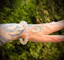 Rosa Samadhi Himalayakvarts Armband | 11 mm