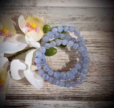 Blue Lace | Blå Bandagat Armband | 8-9 mm HK