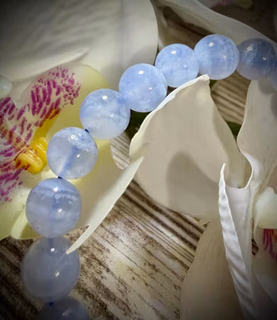 Blue Lace | Blå Bandagat Armband | 8-9 mm HK