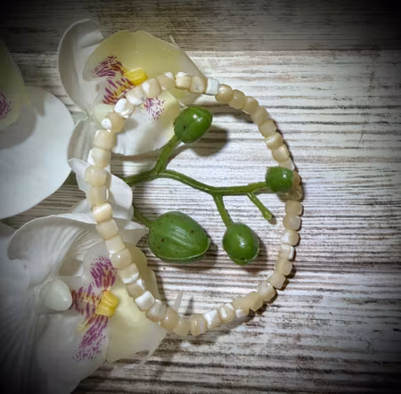Naturlig Snäcka Armband | 4 mm