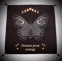 Altarduk Black Moth Protect Your Energy