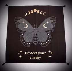 Altarduk Black Moth Protect Your Energy