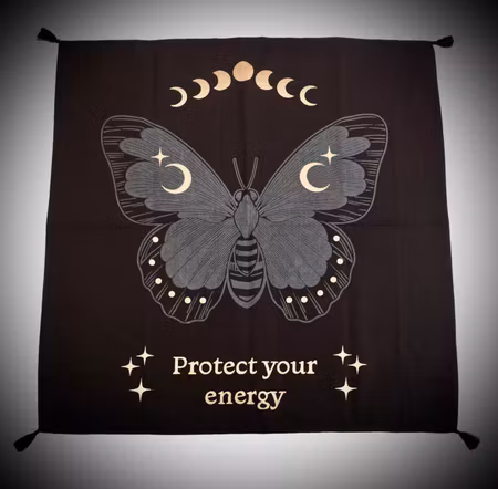Altarduk Black Moth Protect Your Energy