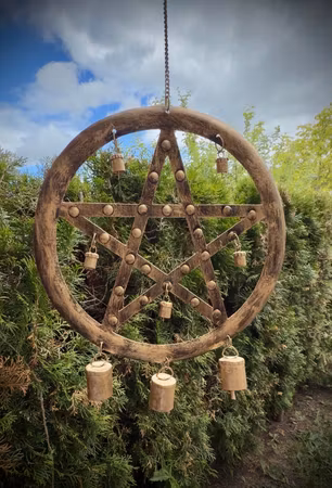 Pentagram häxbjällra i järn | Indien