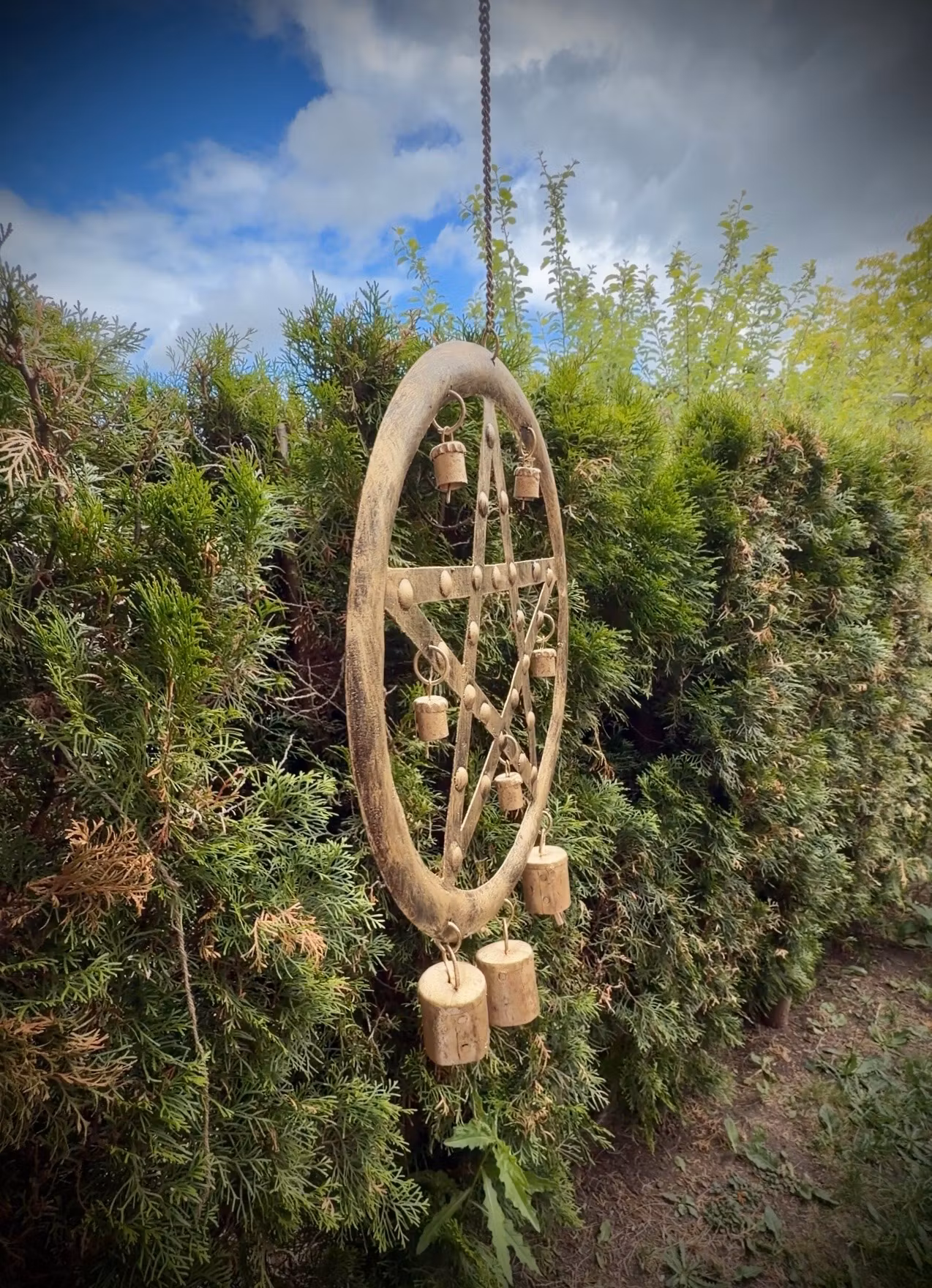 Pentagram häxbjällra i järn | Indien