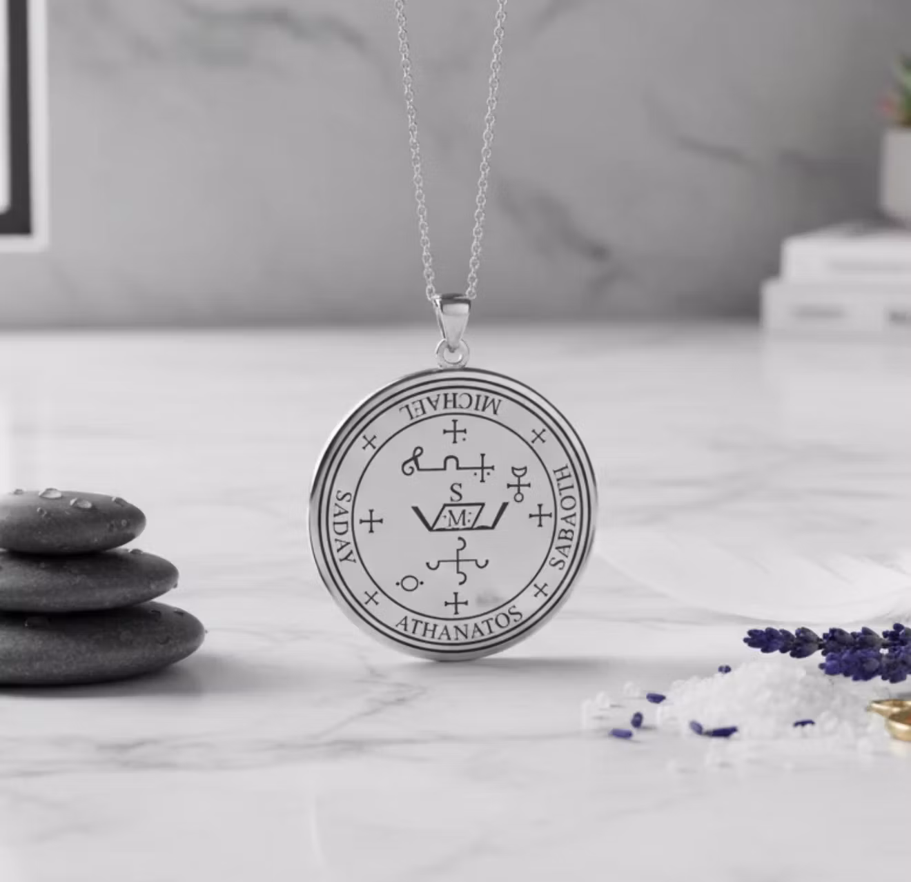 Sigil of the Archangel Michael handgjort hänge i 925 Sterling Silver | Peter Stone