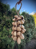 Hängande Vindspel / Shaker av Kenarifrö från Indonesien 45 cm
