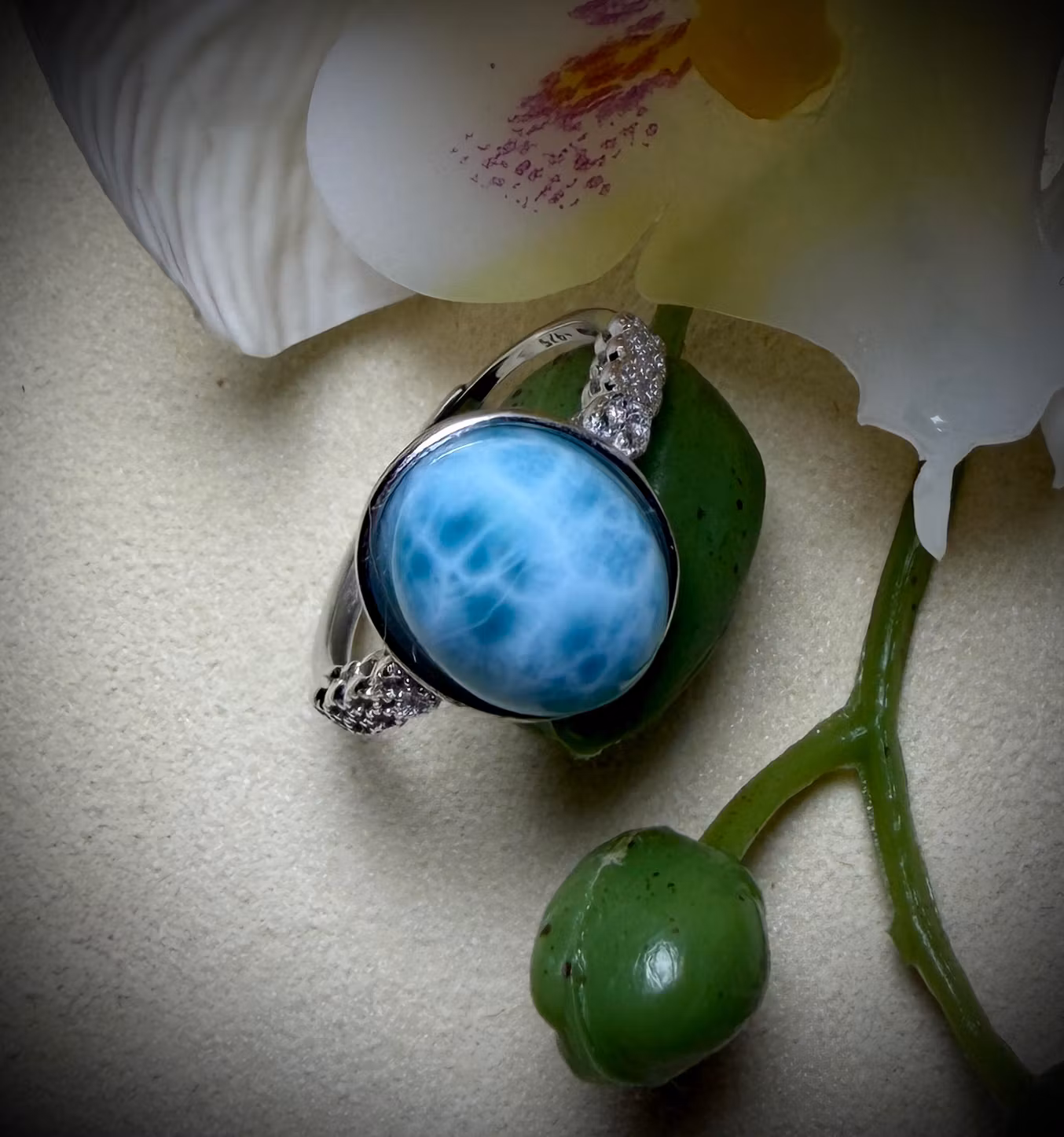 Larimar Ring | 925 Sterling Silver